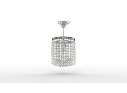 Lustre Lampe de plafond Lustre en cristal Lumière de plafond de luxe Lustre argenté