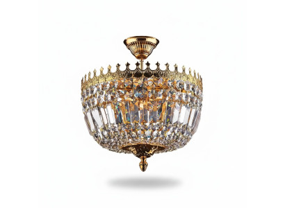 Lustre lustre de plafond de lustre de plafond de lustre de luxe en or lampe de plafond de cristal d'art
