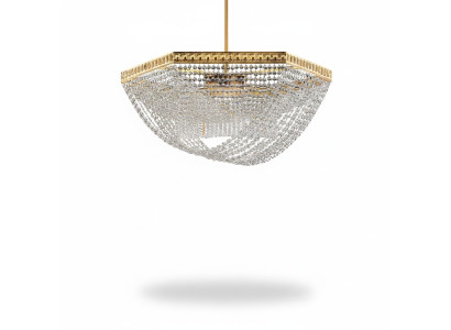 Plafonnier de luxe en or Lustre de lustre en cristal d'art