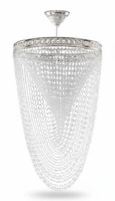 Lustre lustre de plafond de lustre de plafond en argent de luxe lustre en cristal