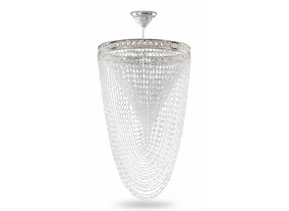 Lustre lustre de plafond de lustre de plafond en argent de luxe lustre en cristal