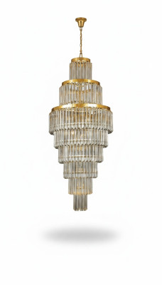 Lustre de plafond de luxe doré Lustre de plafond Luminaires en cristal XXL