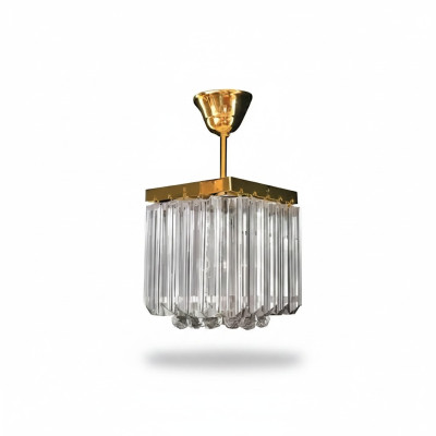 Lampe d'angle plafonnier de luxe en or lustre lustre en cristal art