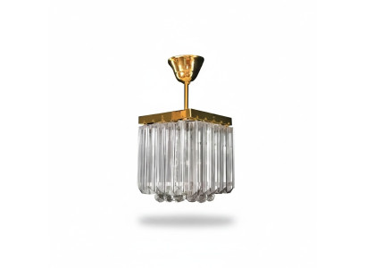 Lampe d'angle plafonnier de luxe en or lustre lustre en cristal art