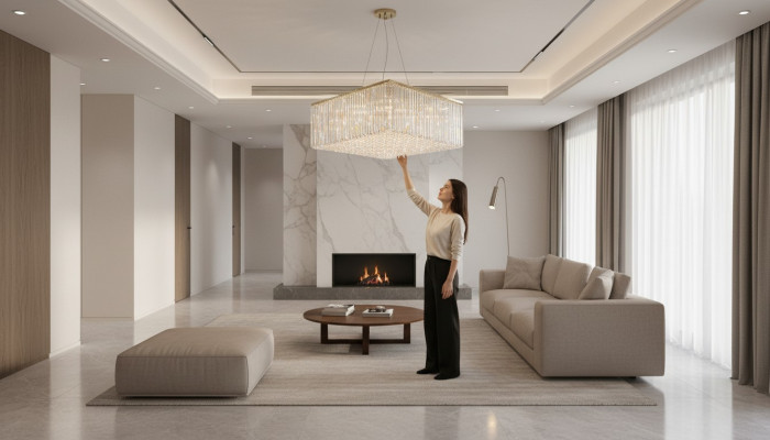 Lustre Lampe Plafonnier de Luxe Or Lustre Plafonnier en Cristal