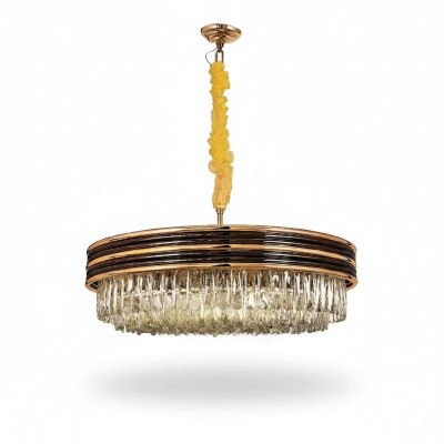 Lampe ronde Plafonnier Lustre Or Lustre Cristal