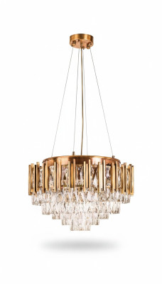 Lustre de plafond de lustre de plafond de lustre de lustre de plafond de luxe Lueur Cristal Rond Lampe suspendue