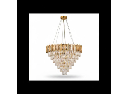 Lustre Lustre Plafonnier Luxueux Or Lampe de plafond en cristal