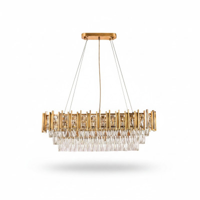 Lustre de plafond de Lustre de Lustre de Lampe de Cristal de Luxe Luxueux en Or