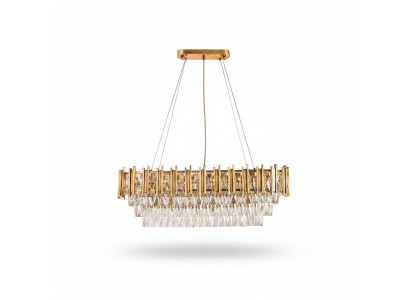Lustre de plafond de Lustre de Lustre de Lampe de Cristal de Luxe Luxueux en Or