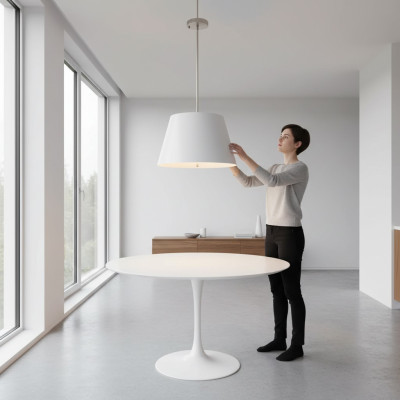 Lustre Lustre Plafonnier Blanc Lampe de plafond Moderne Métal neuf