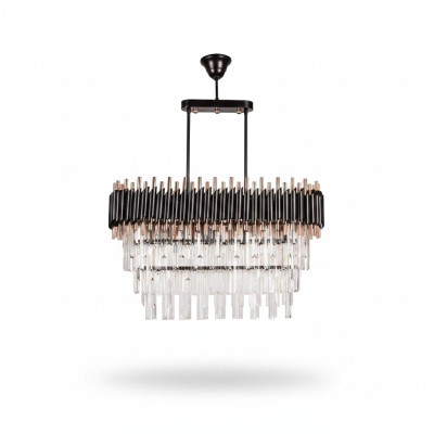 Lustre plafonnier de luxe gris lampe de plafond lustre en cristal