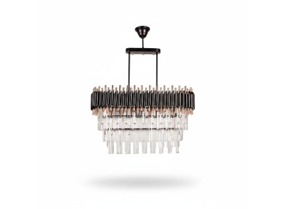 Lustre plafonnier de luxe gris lampe de plafond lustre en cristal