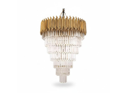 Lustre Lustre Plafonnier Lustre de luxe Lampe de plafond Crystal Or Cône