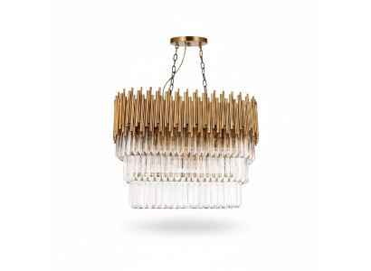 Luminaire Lampe de plafond Lustre Lustre de plafond luxueux en or cristal
