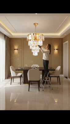 Lustre Lustre Lustre de plafond Luxe Or Lampe de plafond en cristal