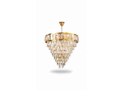 Lustre plafonnier de luxe en or lampe de plafond lustre cristal 80x90cm