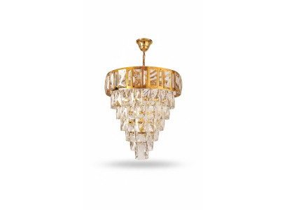 Lustre de plafond de luxe en or Chandelier Luminaire en cristal