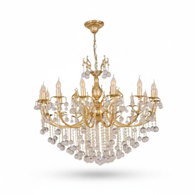 Lustre de plafond Luxe doré Luster Crystal Lamps