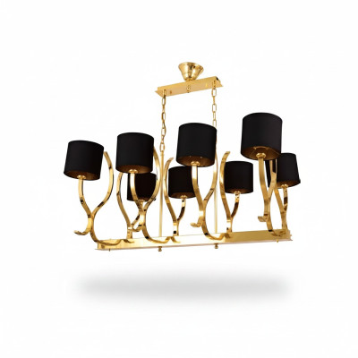 Lustre suspendu plafonnier xxl Luminaire Or Applique de plafond Lustré Métal