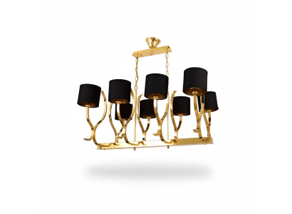 Lustre suspendu plafonnier xxl Luminaire Or Applique de plafond Lustré Métal