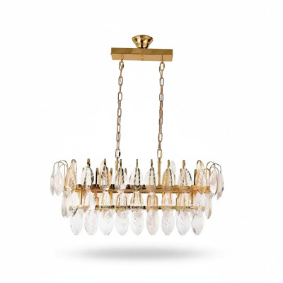 Lustre Lustre Plafonnier de luxe Or Lampe de plafond Luminaire en cristal