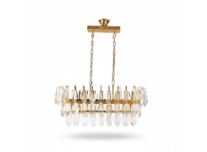 Lustre Lustre Plafonnier de luxe Or Lampe de plafond Luminaire en cristal