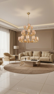 Lustre de plafond moderne en or Suspension lumineuse Plafonnier en verre XXL
