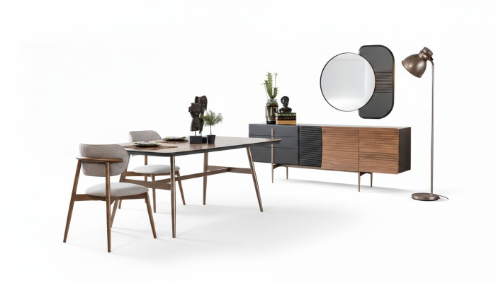 Luxuriöses Sideboard Spiegel Kommode Lowboard Esszimmermöbel Set Nagelneu