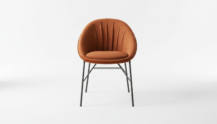 Suite Salle à manger Chaise de cuisine Fauteuil inclinable Chaises 6 pièces Tissu Orange