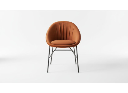 Suite Salle à manger Chaise de cuisine Fauteuil inclinable Chaises 6 pièces Tissu Orange