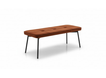 Sièges de banc Banc rembourré Banc en bois Rembourré Tissu Moderne Orange nouveau