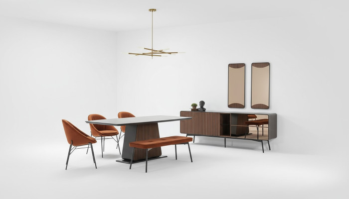 Ensemble de salle à manger Salle à manger Table à manger Table Chaises Ensemble 7 pièces Bois Marron neuf