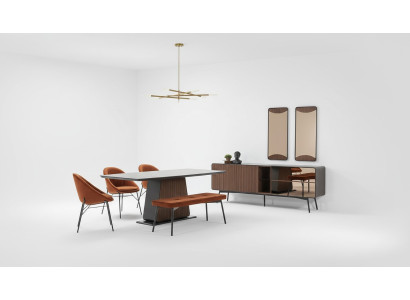 Ensemble de salle à manger Salle à manger Table à manger Table Chaises Ensemble 7 pièces Bois Marron neuf