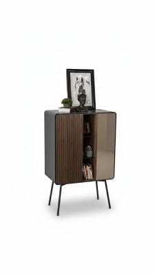 Bahut bar rétro Armoire Armoire de salon Armoires en bois Armoire à vin Marron