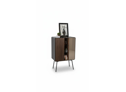Bahut bar rétro Armoire Armoire de salon Armoires en bois Armoire à vin Marron