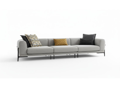Canapé trois places Canapé en tissu 3 places Canapés Modernes Gris Tissu Canapé Nouveau