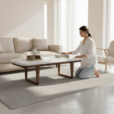 Table basse Table basse Table en bois Table d'appoint Bois Blanc Mobilier de salon neuf