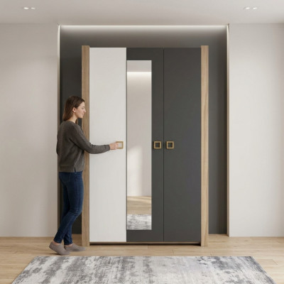 Armoire pour vêtements d'enfants mobilier pour enfants en bois gris de la chambre d'enfant