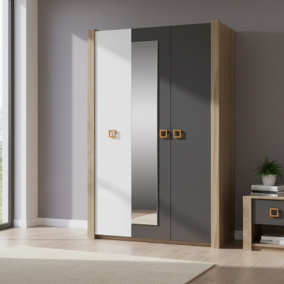 Armoire pour vêtements d'enfants mobilier pour enfants en bois gris de la chambre d'enfant