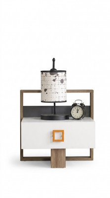 Table de chevet console de nuit table de chevet pour enfants Chambre d'enfants Bois Gris Moderne