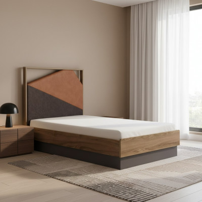 Lit d'enfant Lit de 100 cm Cadre de lit e Chambre d'enfants Cadre de lit en bois Gris