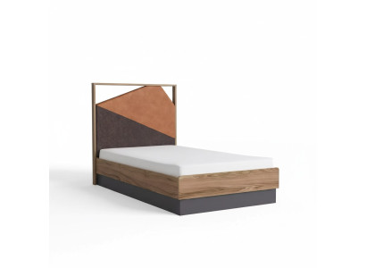 Lit d'enfant Lit de 100 cm Cadre de lit e Chambre d'enfants Cadre de lit en bois Gris