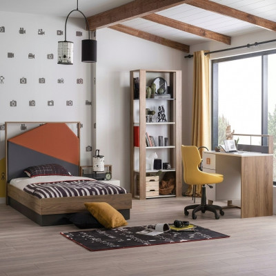 Complétez le mobilier pour enfants Complétez le lit pour enfants Chambre d'enfant Bois Gris Ensemble 4 pièces