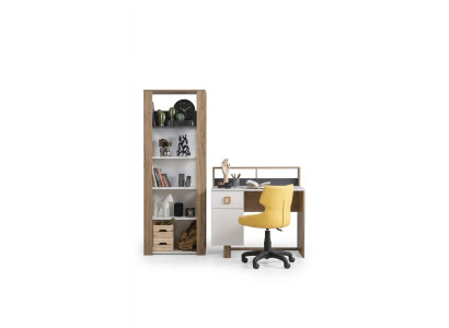 Bibliothèque de bureau pour enfants en bois marron, ensemble de 2 pièces.