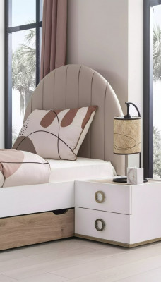 Table de chevet console de nuit table de chevet pour enfants Chambre d'enfants Bois Blanc Moderne