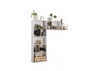 Bibliothèque pour enfants en bois blanc composée de 3 pièces