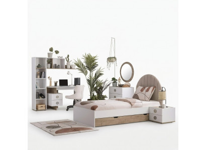 Cadre de lit Lit enfant Mobilier enfant Chambre enfant Lit Bois Blanc Moderne