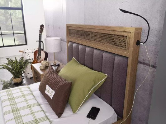 Lit avec cadre de lit châlit cadre de lit lit pour enfants lit de jeunesse en bois marron de luxe