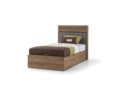 Lit avec cadre de lit châlit cadre de lit lit pour enfants lit de jeunesse en bois marron de luxe